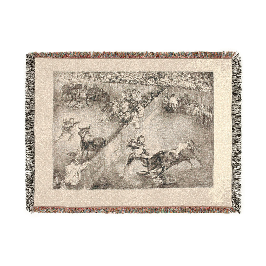 Francisco José de Goya y Lucientes - Bullfight in a divided ring, from The Bulls of Bordeaux | Woven Tapestry Blanket