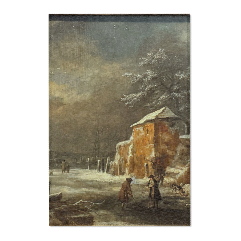 Hamburg, Kunsthalle, Jacob van Ruisdael, Winterlandschaft | Area Rug
