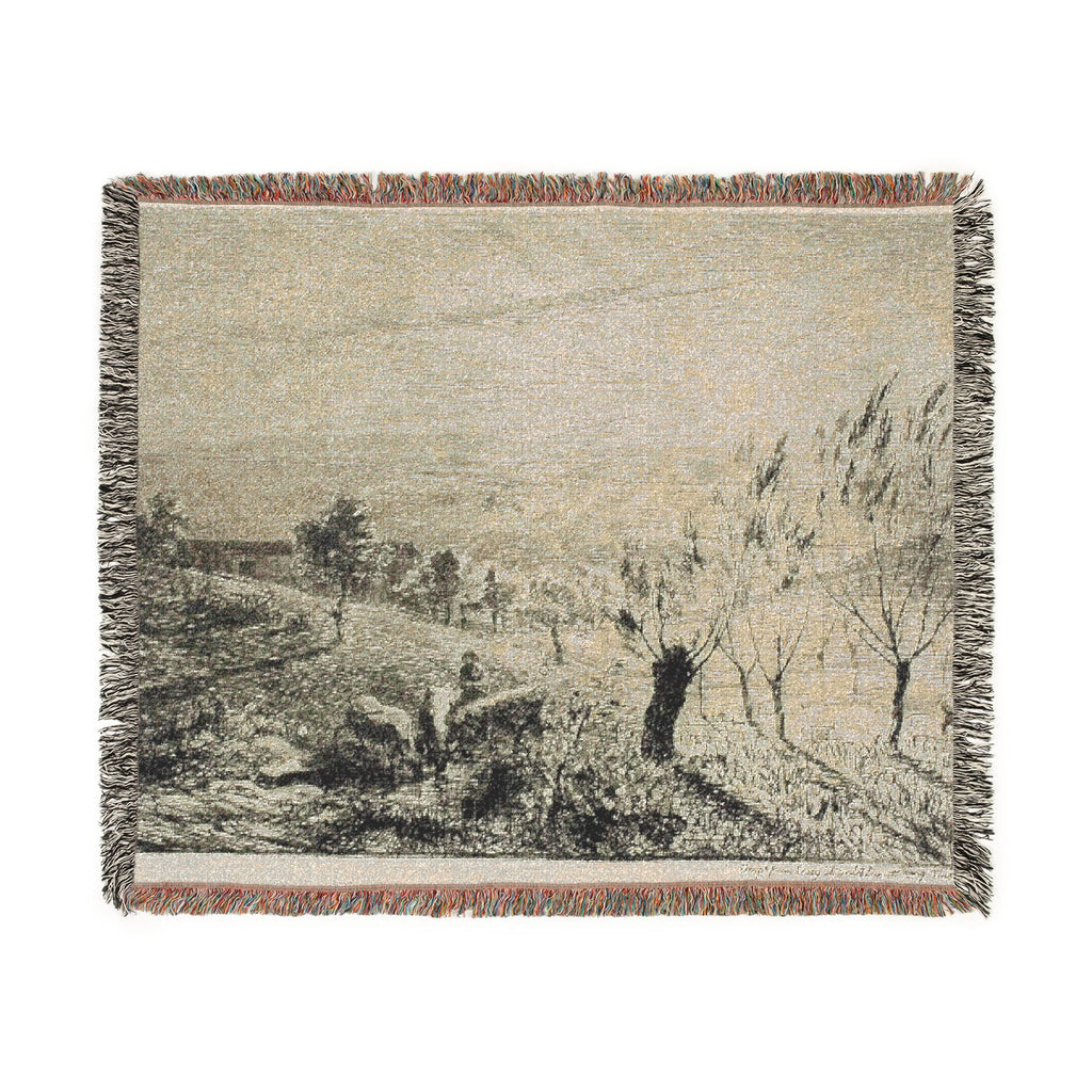 Charles François Daubigny - Sunrise | Woven Tapestry Blanket