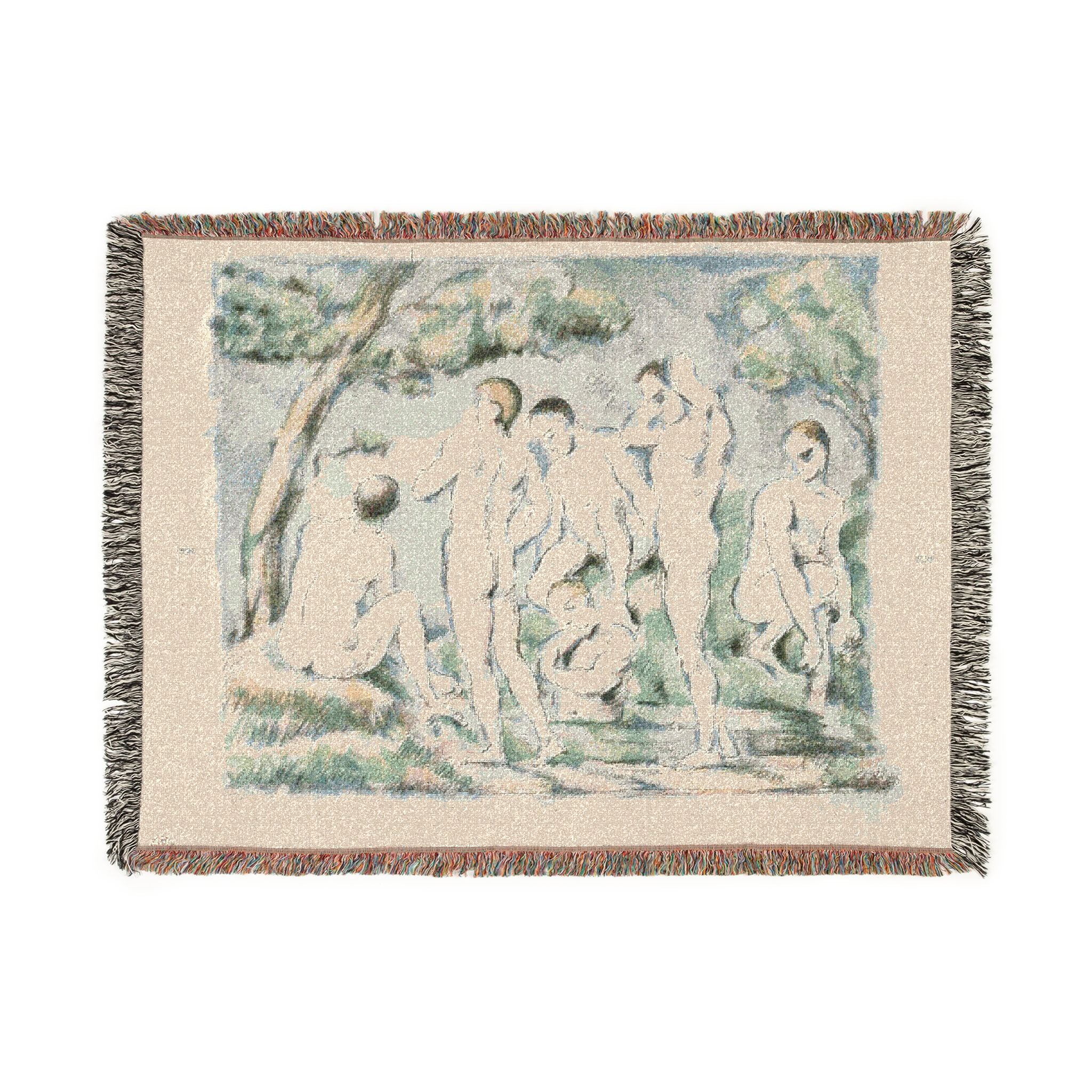 Paul Cezanne - Small Bathers | Woven Tapestry Blanket