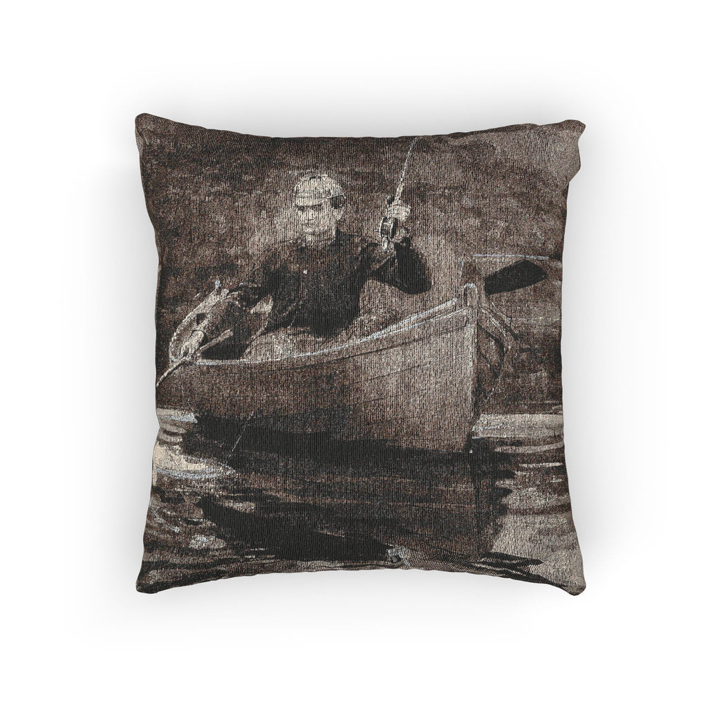 Winslow Homer - Netting the Fish | Woven Pillow