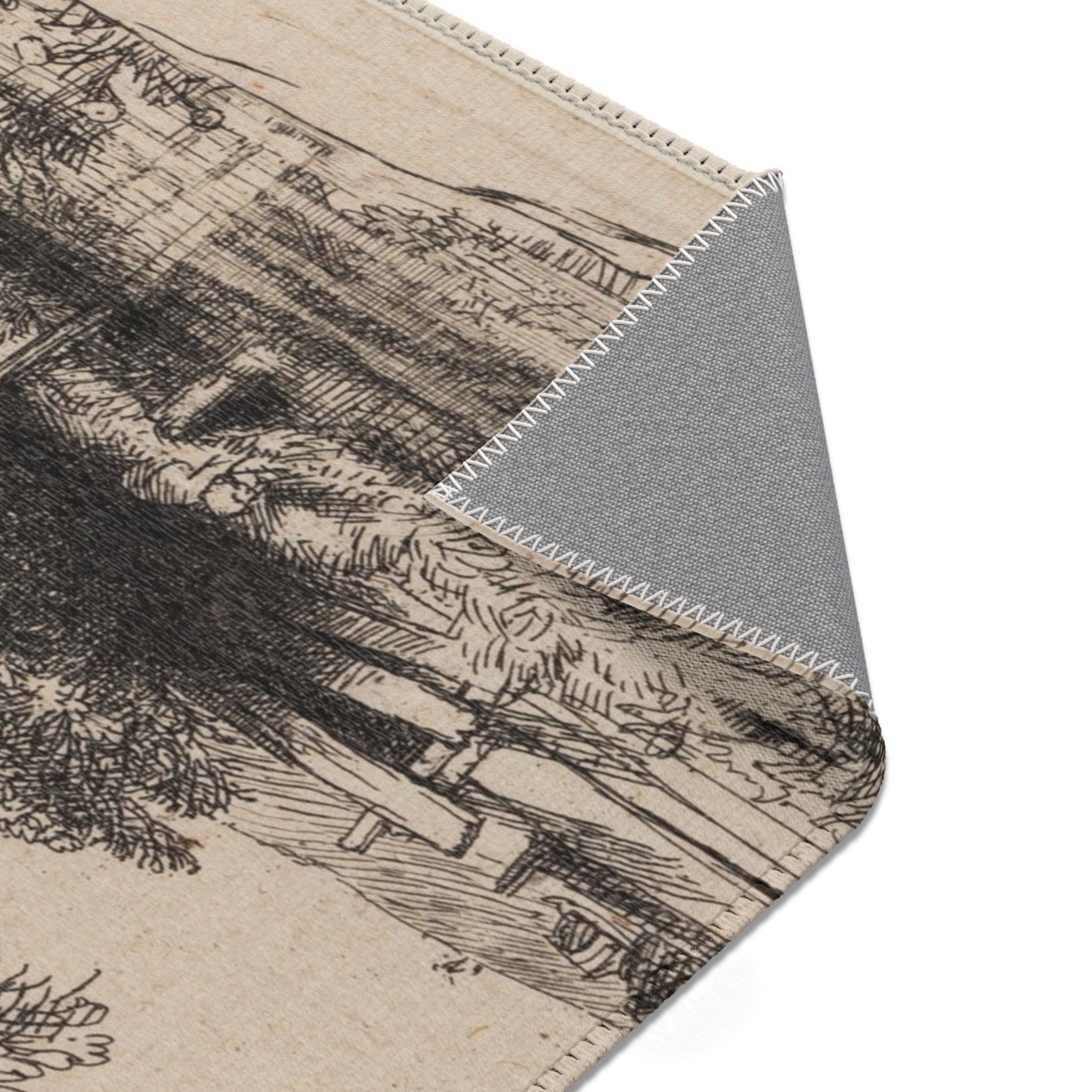 Rembrandt van Rijn - A Cottage with White Paling | Area Rug