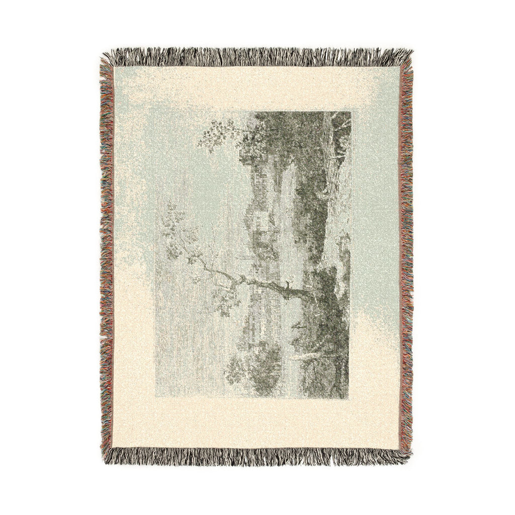 Canaletto - View of a Town on a River Bank, from Vedute | Woven Tapestry Blanket