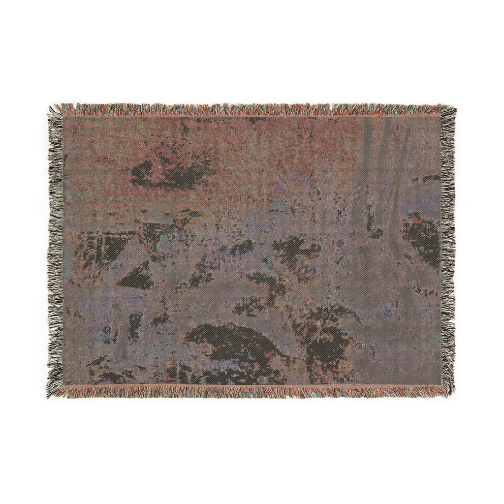 Camille Pissarro - Rabbit Warren at Pontoise, Snow | Woven Tapestry Blanket