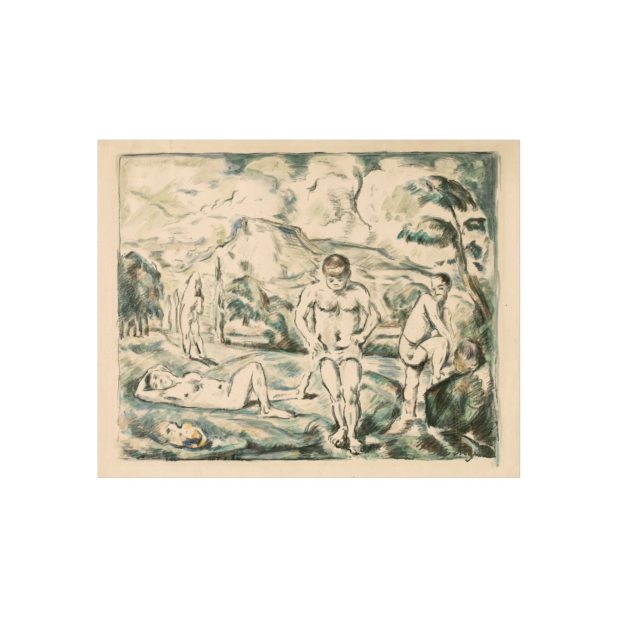 Large Bathers Paul Cezanne Fine Art Poster