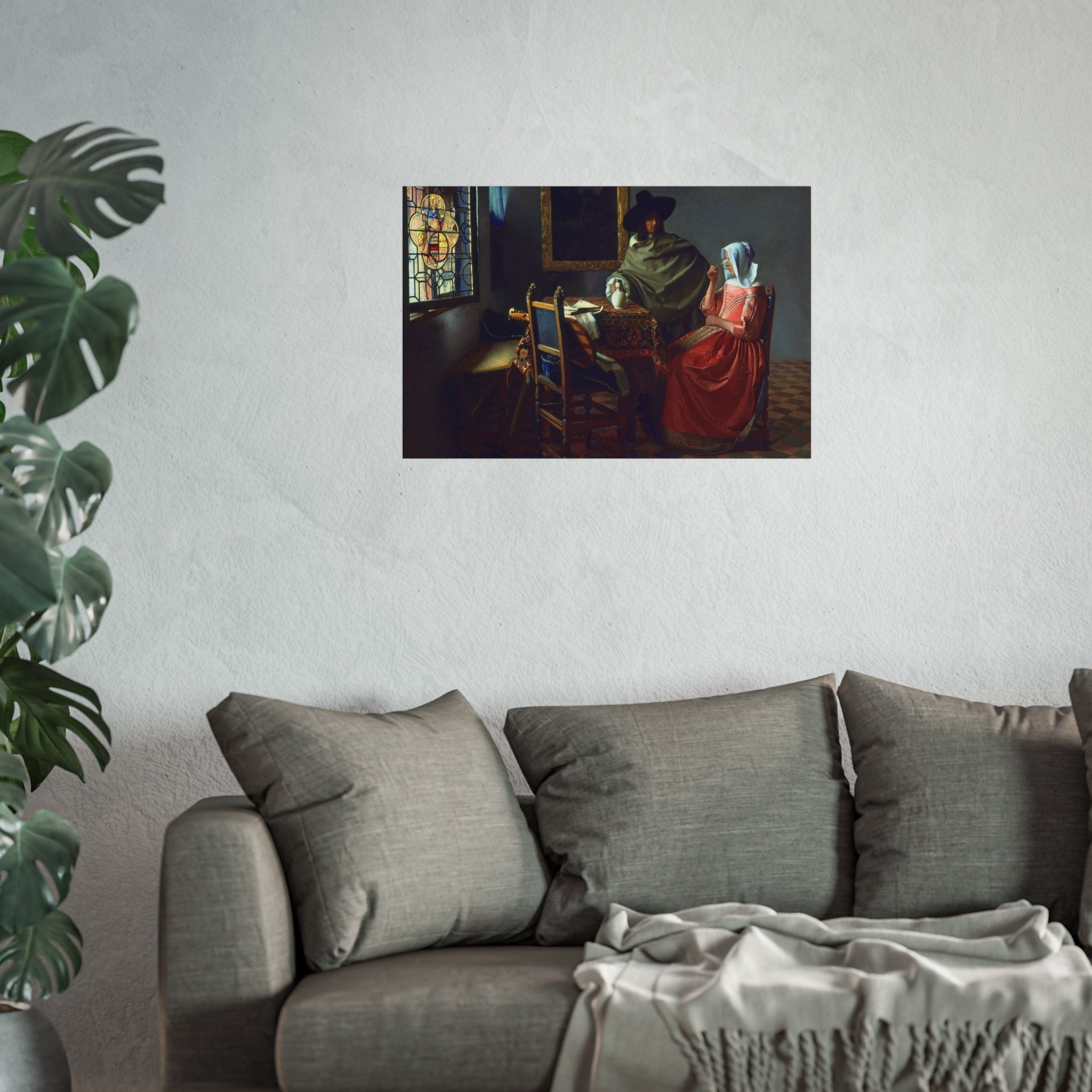 Jan Vermeer van Delft - The Glass of Wine - Google Art Project | Fine Art Poster