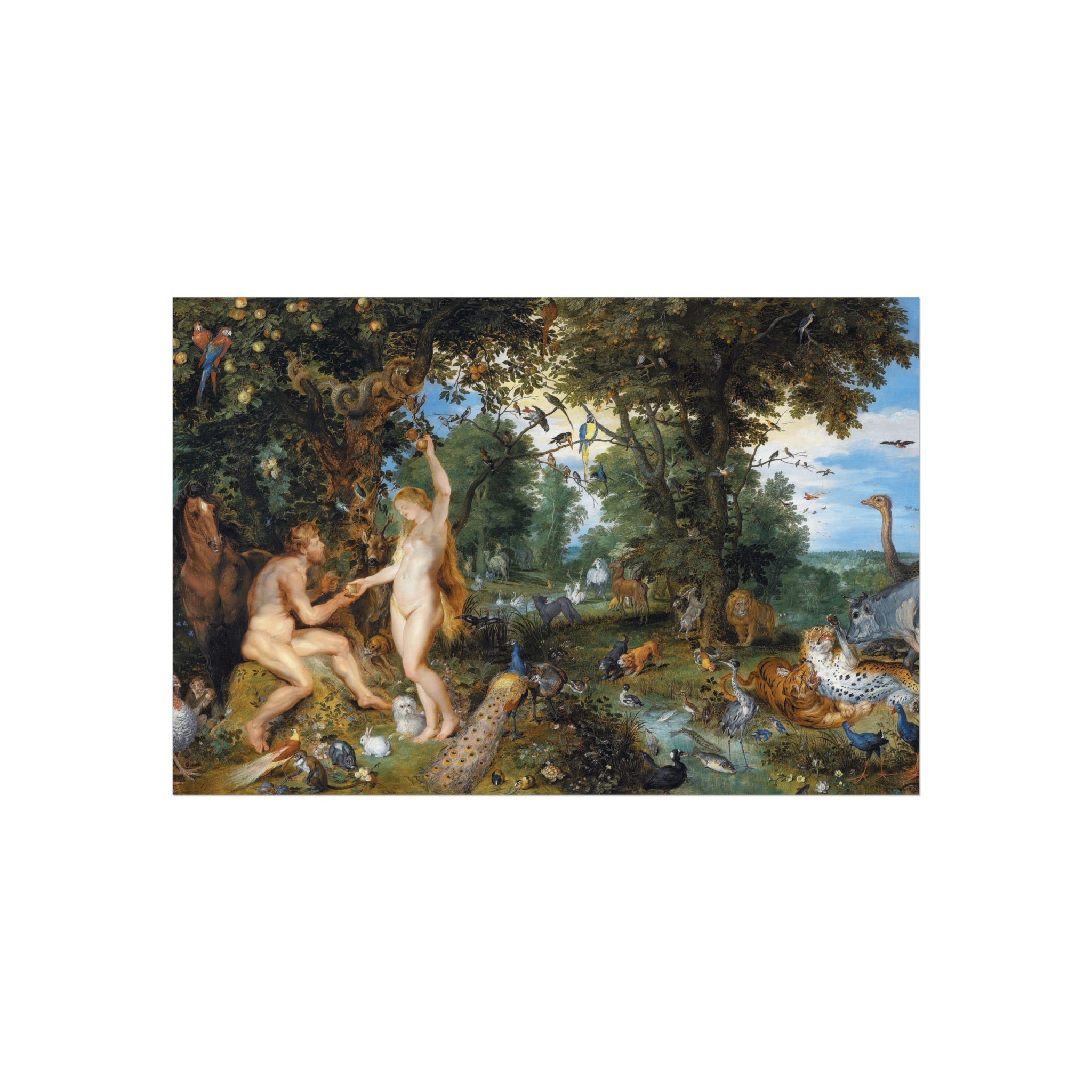 Jan Brueghel de Oude en Peter Paul Rubens - Het aards paradijs met de zondeval van Adam en Eva | Fine Art Poster