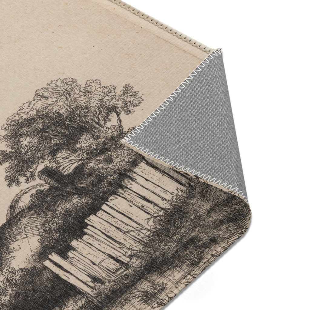 Rembrandt van Rijn - A Cottage with White Paling | Area Rug