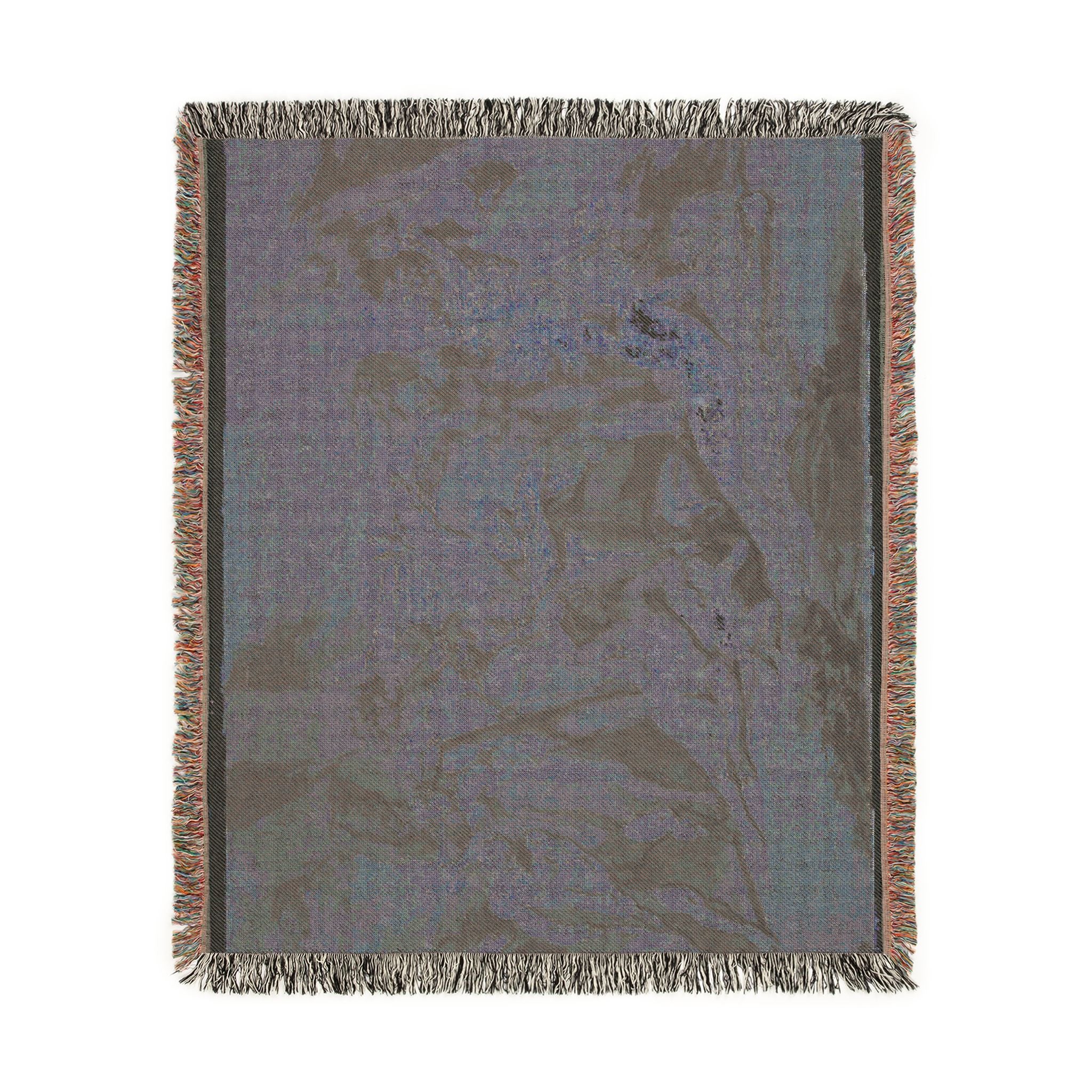 Nicolas Poussin - Drunken Silenus Satyr and Nymphs | Woven Tapestry Blanket