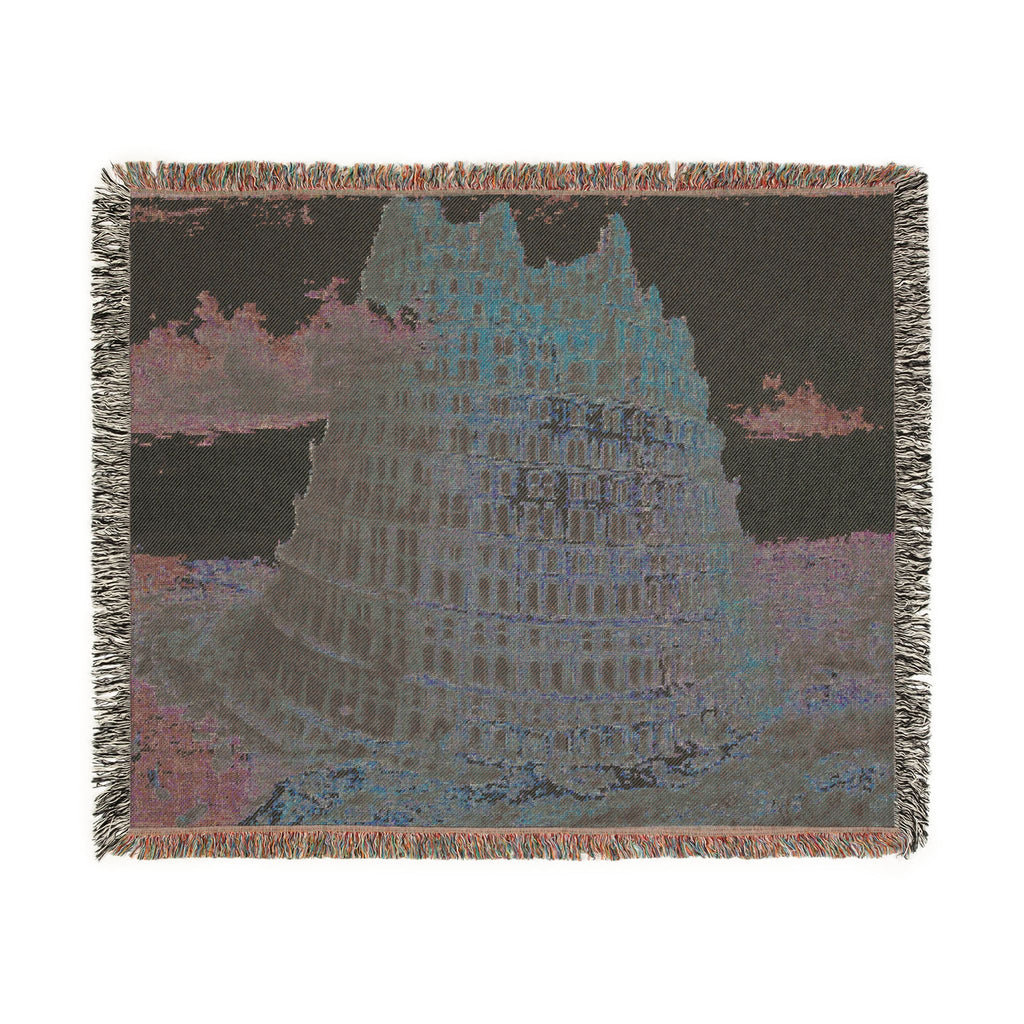 Pieter Bruegel the Elder - The Tower of Babel (Rotterdam) - Google Art Project - edited | Woven Tapestry Blanket