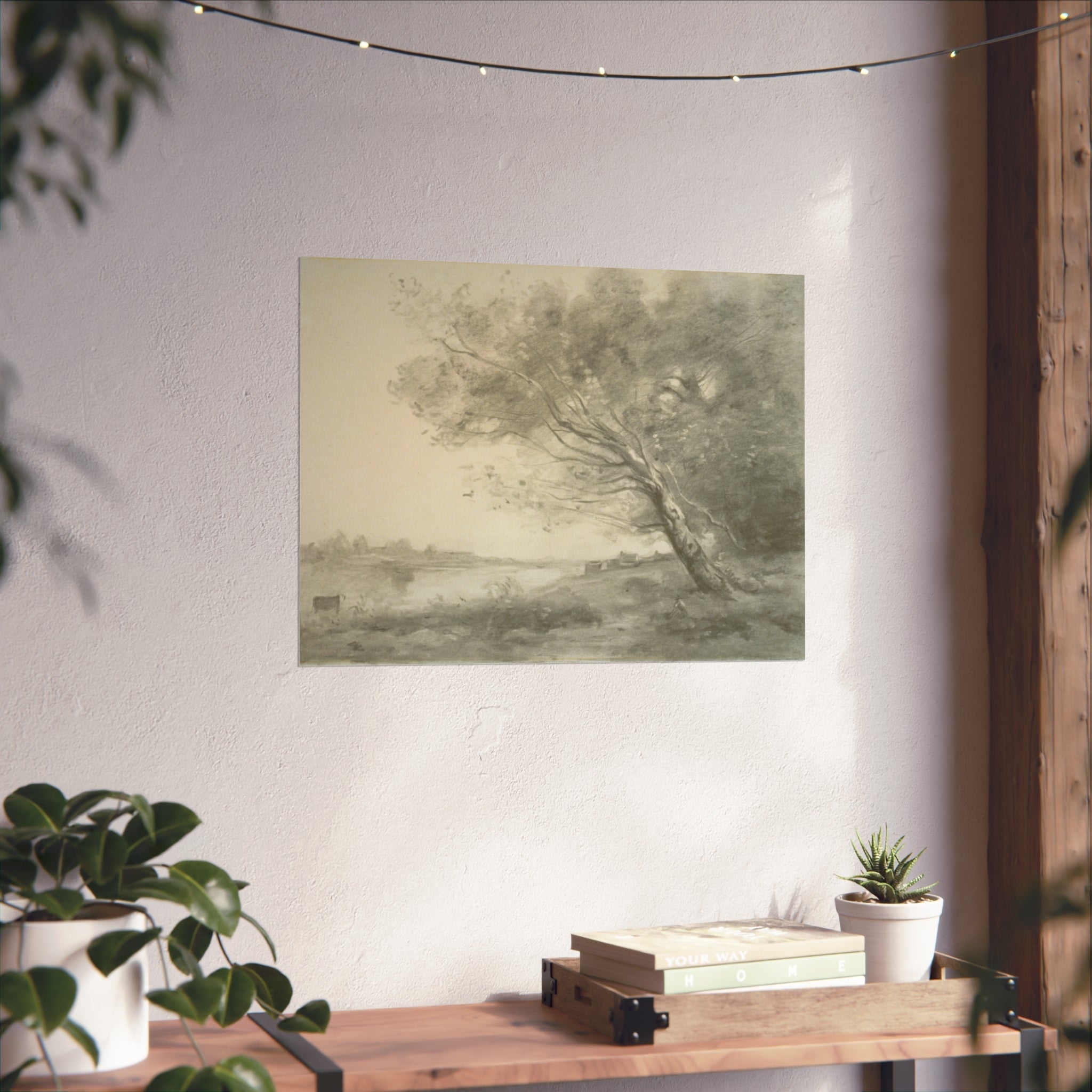 Jean Baptiste Camille Corot - Bent Tree by the Water | Fine Art Poster