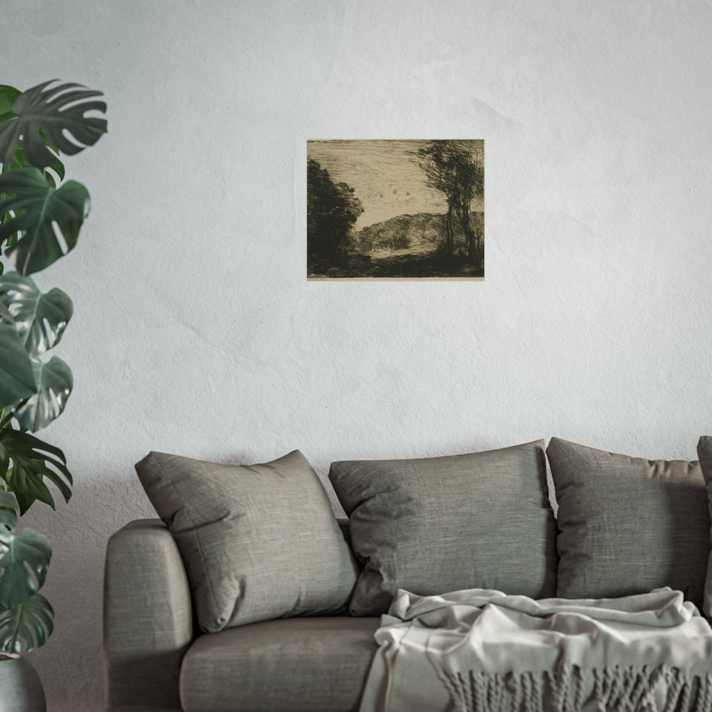 Jean Baptiste Camille Corot - Wooded Countryside | Fine Art Poster