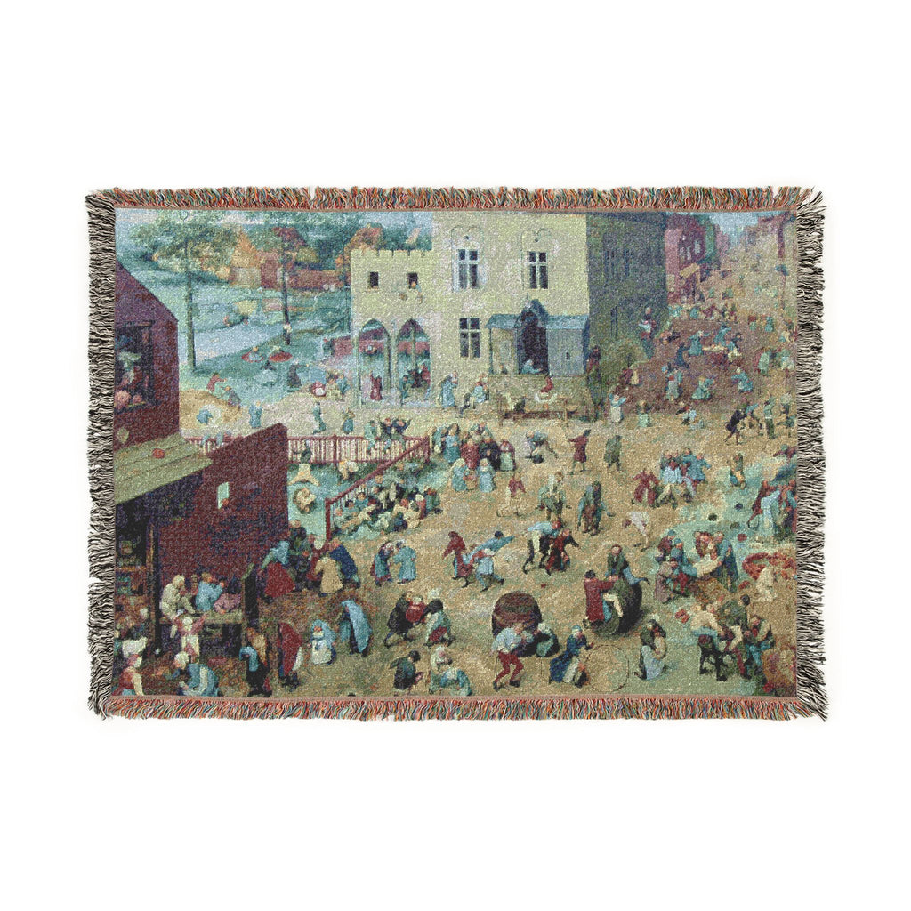 -2022-02-07 Children's Games, Pieter Bruegel the Elder, West Street, Cromer, Norfolk | Woven Tapestry Blanket