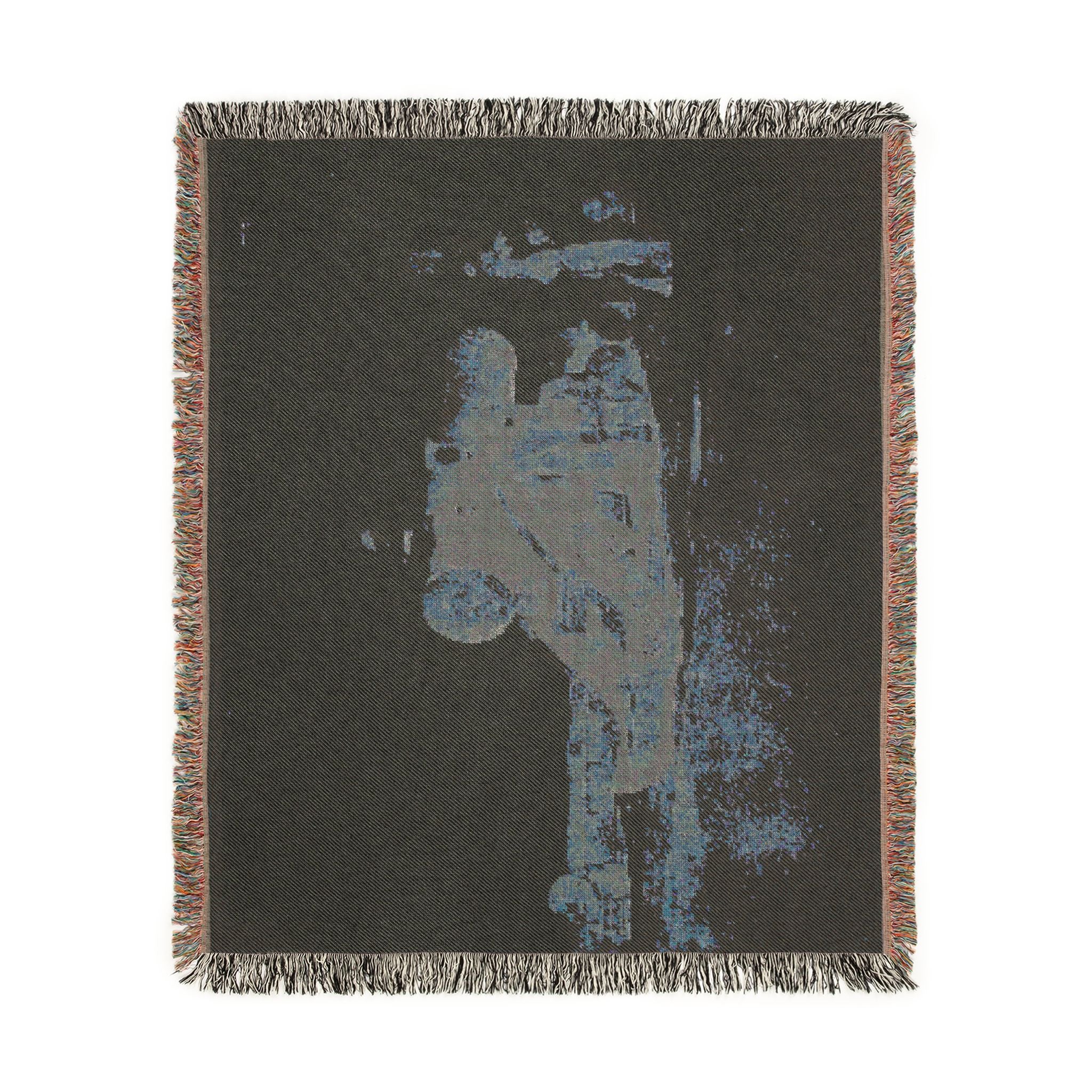 David Octavius Hill - The cannon 'Mons Meg' at Edinburgh Castle, and a private in the 2nd battalion of Royal Scots who g | Woven Tapestry Blanket