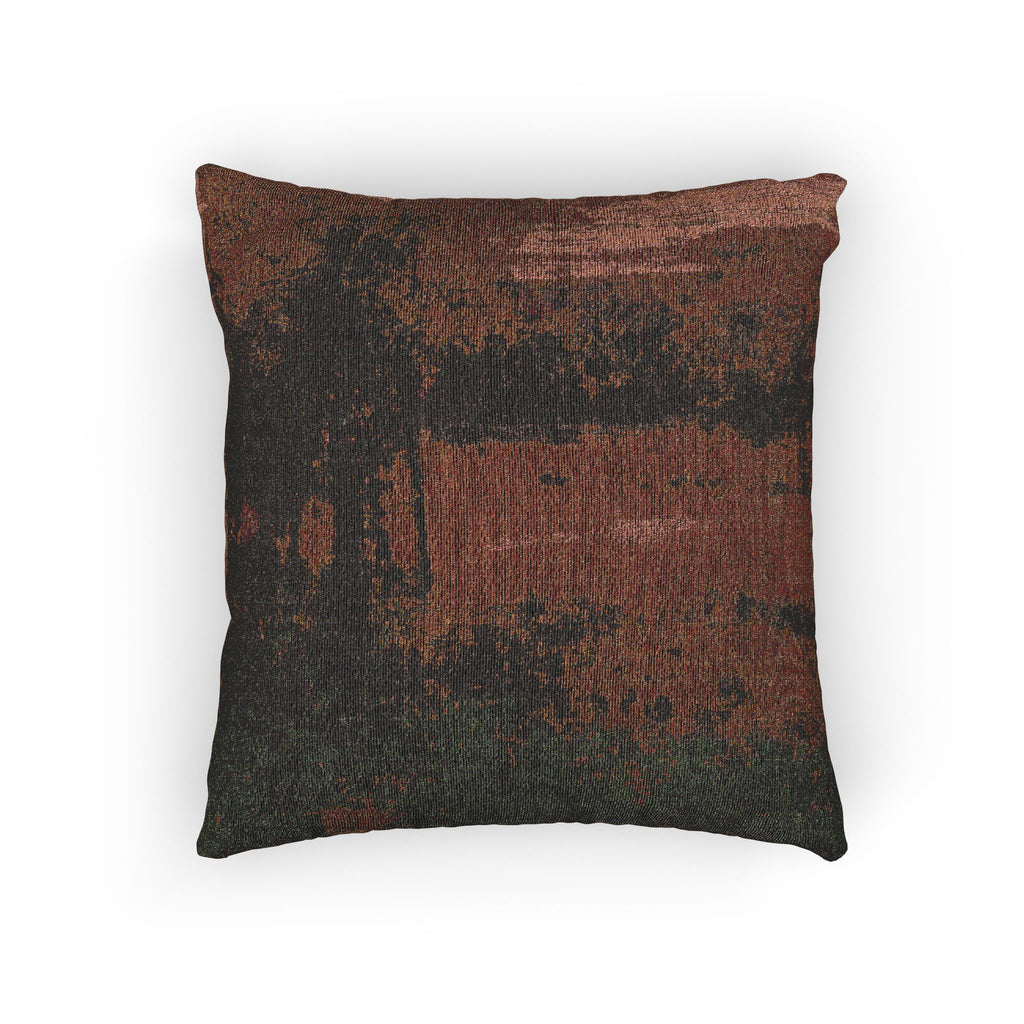 George Inness - Landscape, Sunset | Woven Pillow