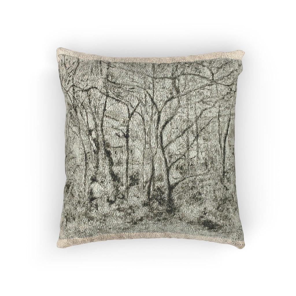 Camille Pissarro - Woodlands at the Hermitage | Woven Pillow