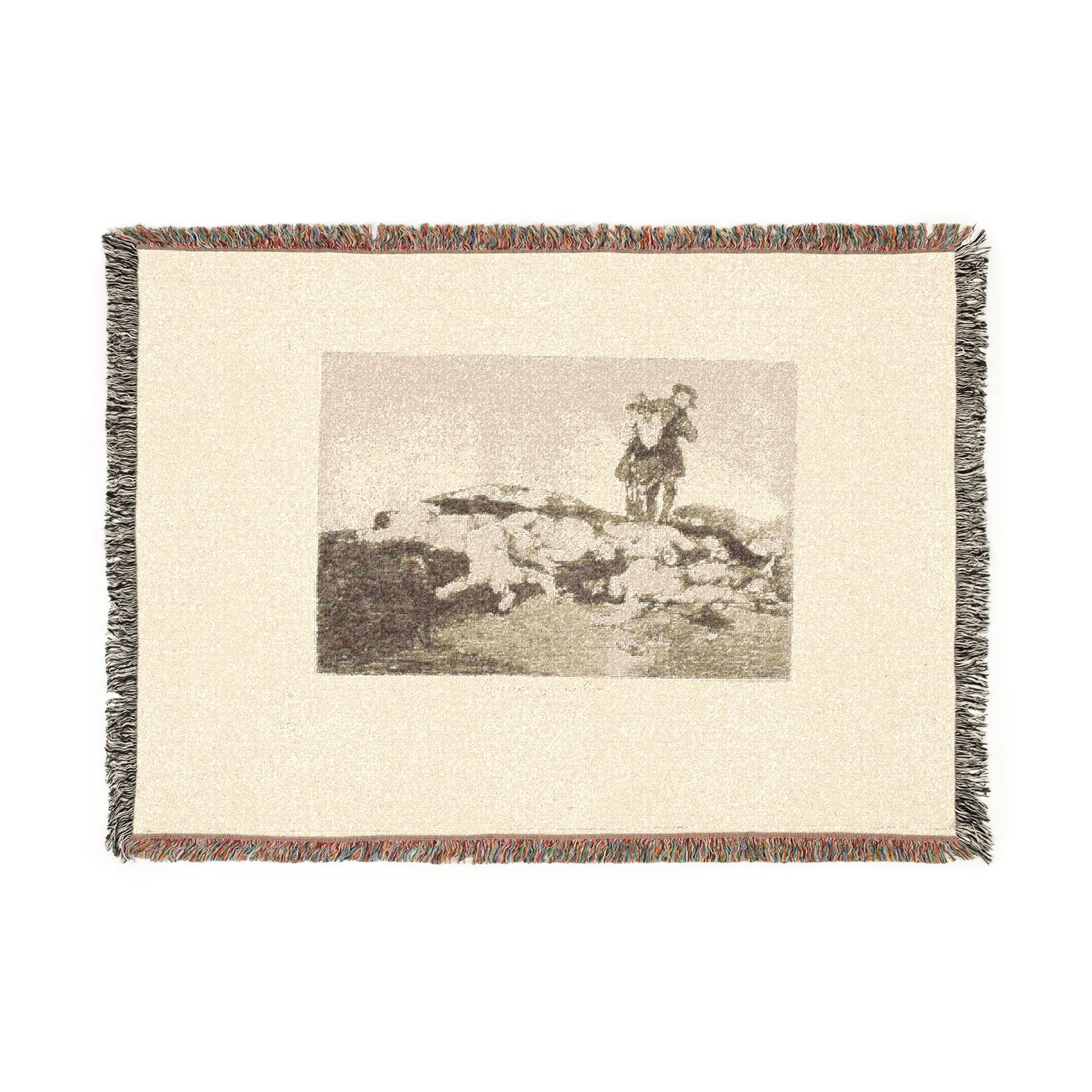 Francisco José de Goya y Lucientes - Bury them and keep quiet, plate 18 from The Disasters of War | Woven Tapestry Blanket