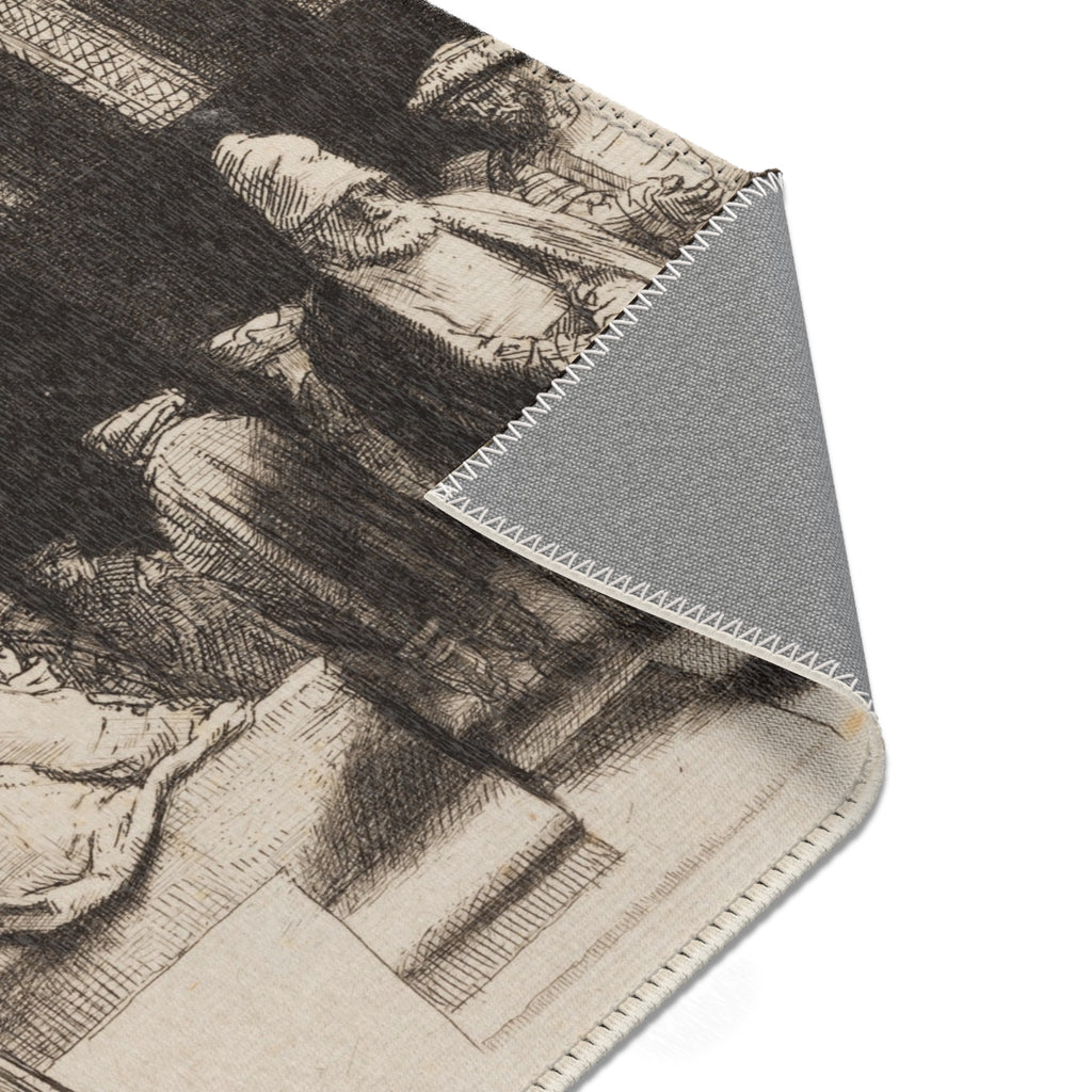 Rembrandt van Rijn - Jews in the Synagogue | Area Rug