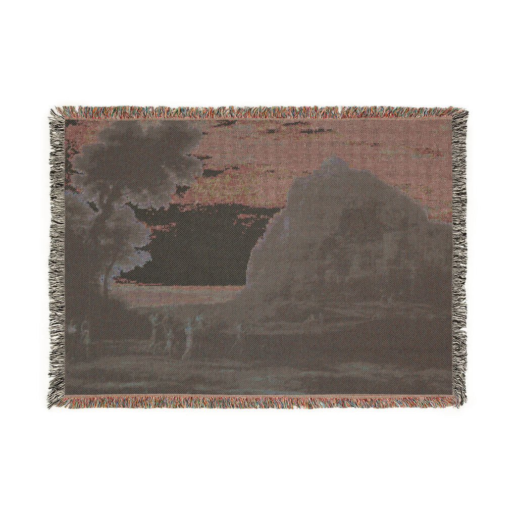 Claude Lorrain - View of Delphi with a Procession | Woven Tapestry Blanket