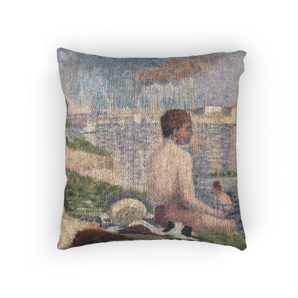 Georges Seurat - Final Study for Bathers at Asnières | Woven Pillow