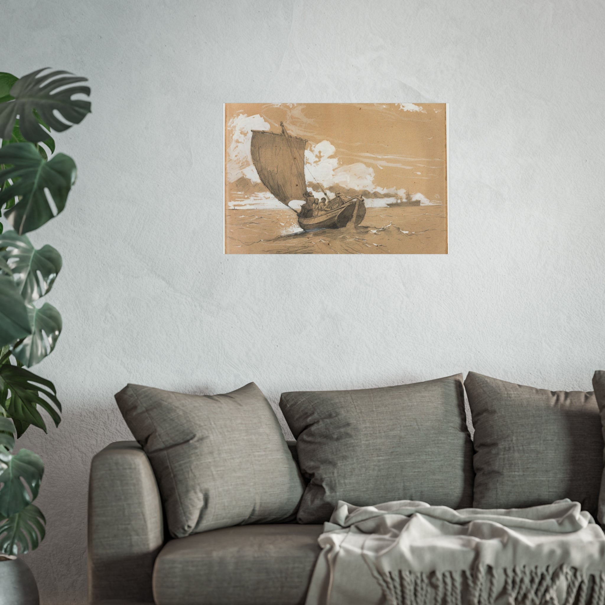 Winslow Homer - Fishing off Scarborough | Fine Art Poster