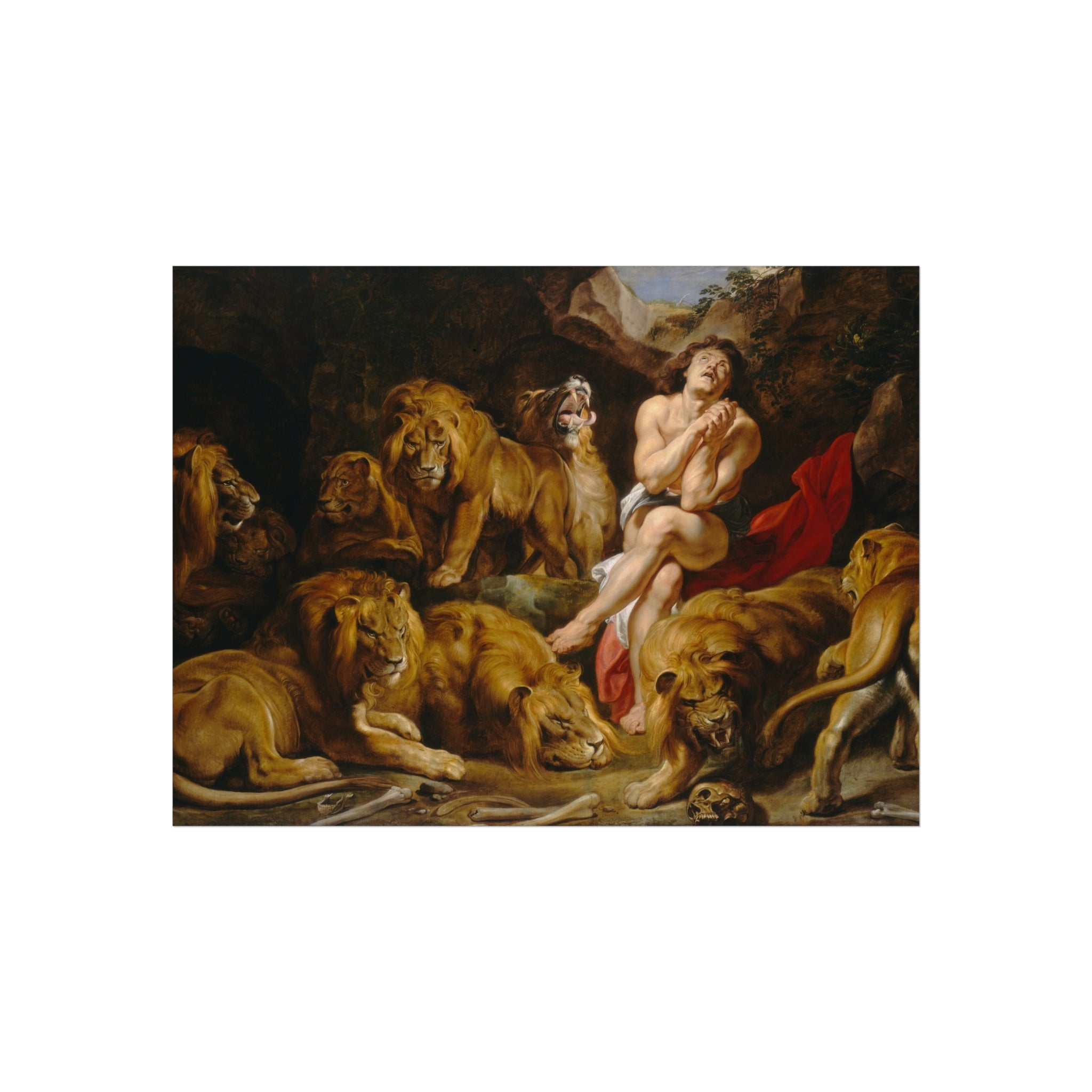 Sir Peter Paul Rubens - Daniel in the Lions' Den - Google Art Project | Fine Art Poster