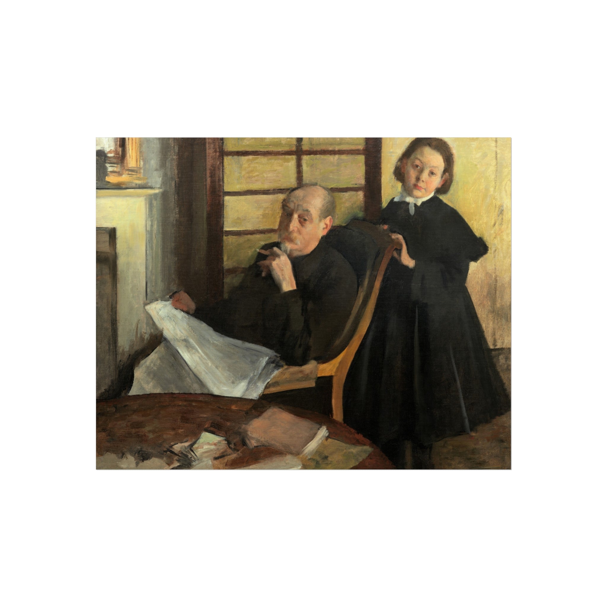 Henri Degas and His Niece Lucie Degas Edgar Degas Fine Art Poster