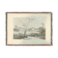 Canaletto - View of a Town on a River Bank, from Vedute | Woven Tapestry Blanket