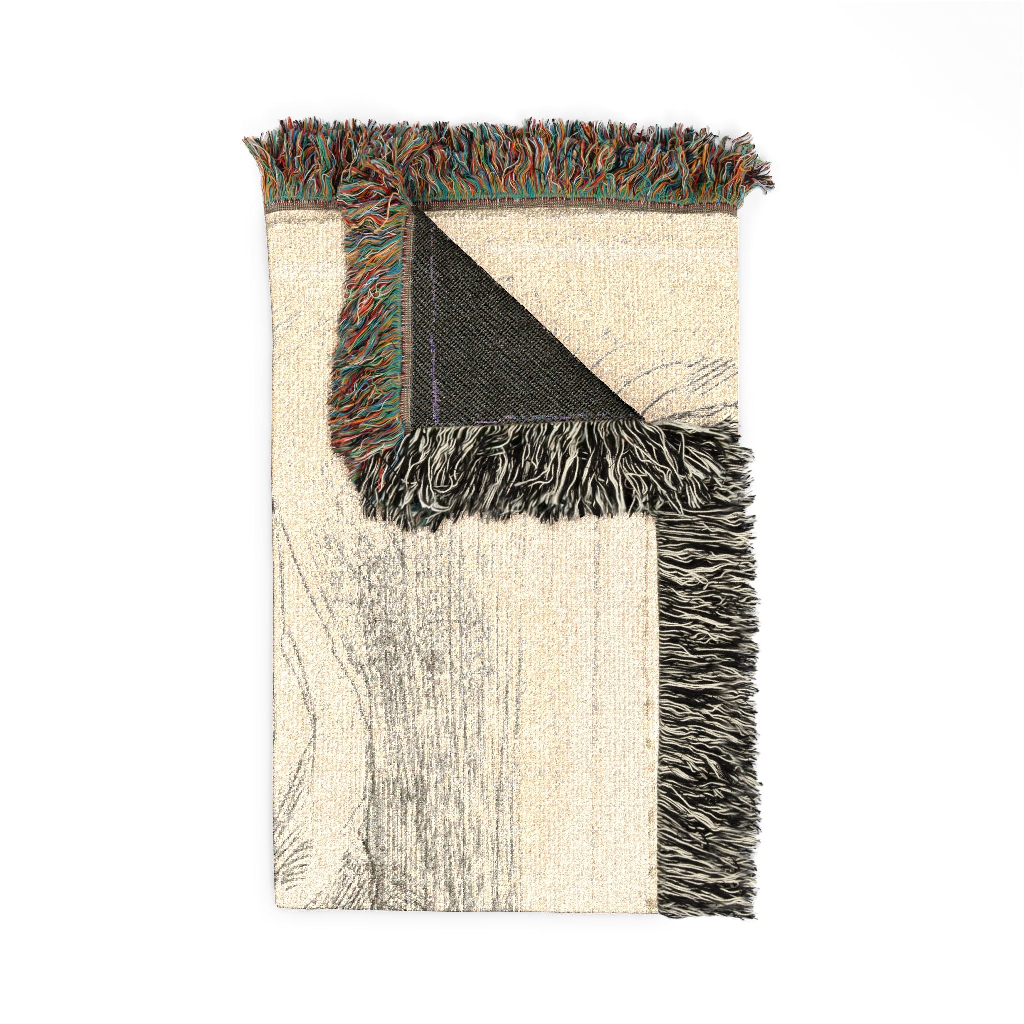 Eugène Delacroix - Study of a Woman Seen from the Back | Woven Tapestry Blanket