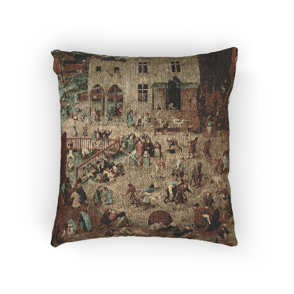 Pieter Bruegel the Elder - Children’s Games - Google Art Project | Woven Pillow