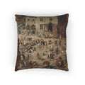 Pieter Bruegel the Elder - Children’s Games - Google Art Project | Woven Pillow