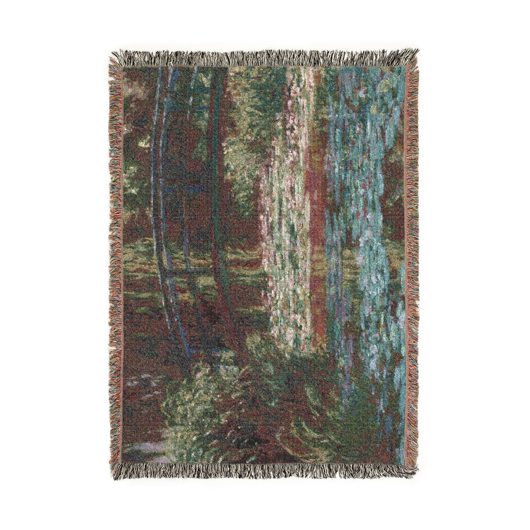 Claude Monet - Water Lily Pond | Woven Tapestry Blanket