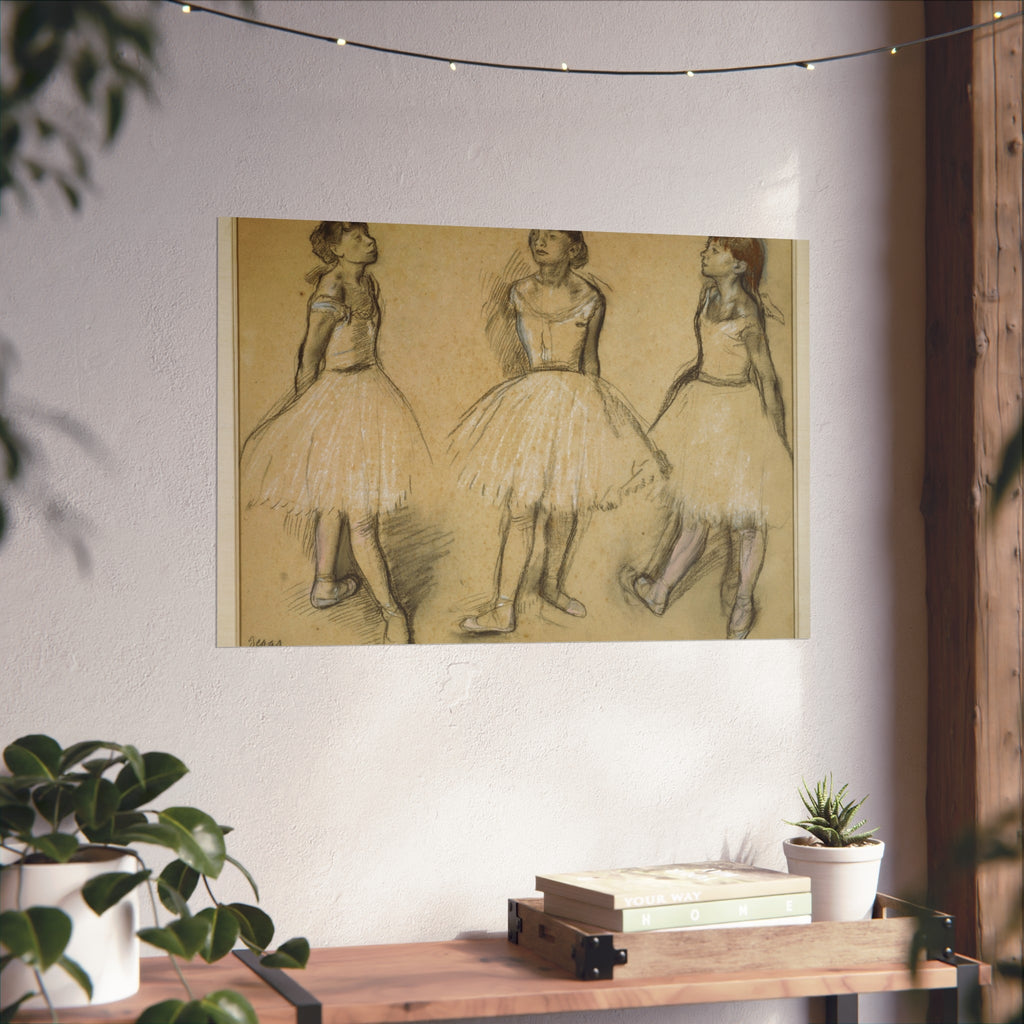 Hilaire Germain Edgar Degas - Three Studies of a Dancer in Fourth Position | Fine Art Poster