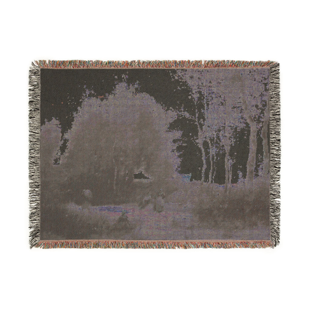 Jean Baptiste Camille Corot - Arleux-Palluel, The Bridge of Trysts | Woven Tapestry Blanket