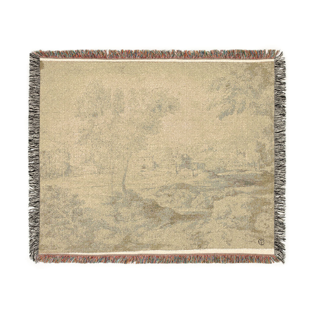 Follower of Nicolas Poussin - Italianate Landscape with Buildings | Woven Tapestry Blanket
