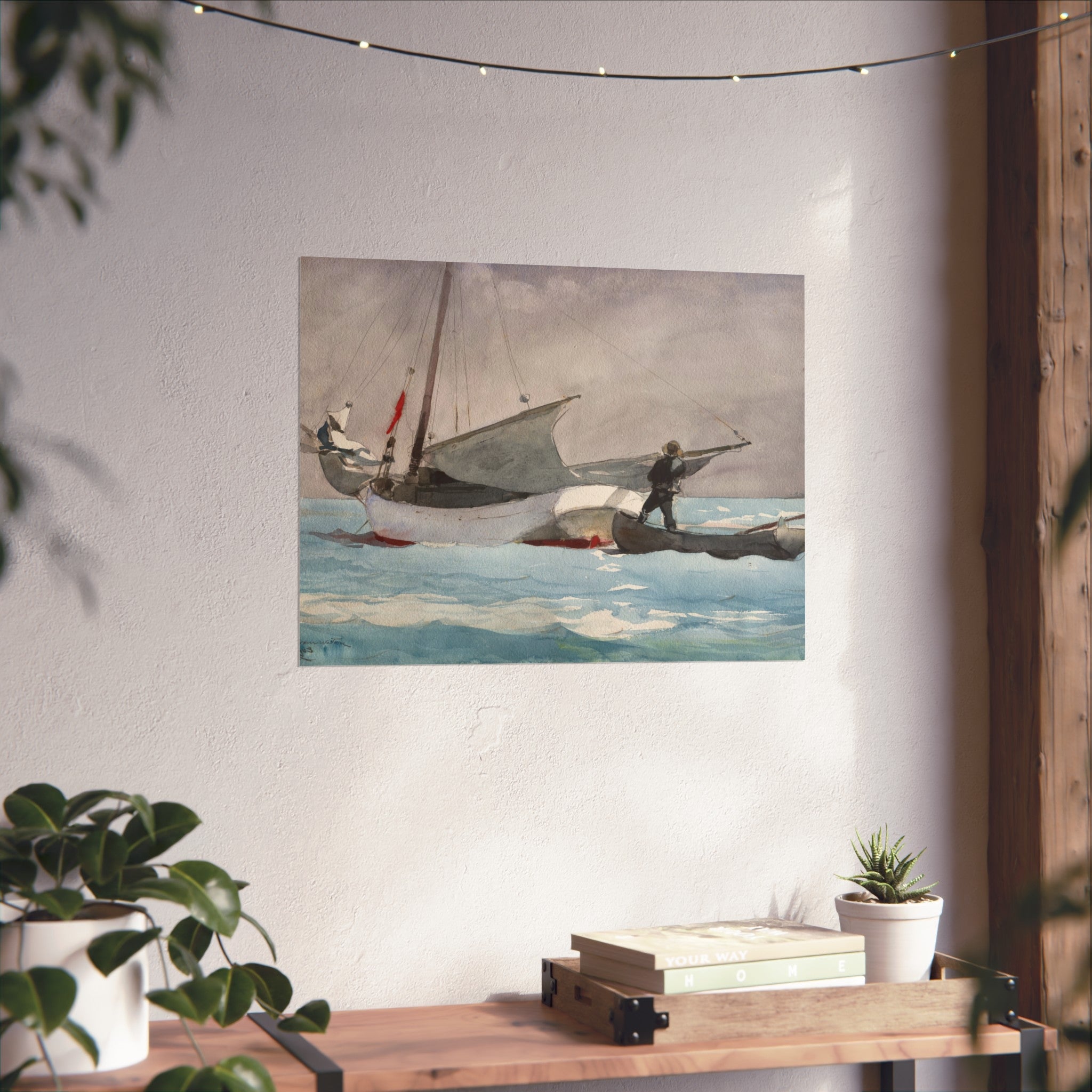 Winslow Homer - Stowing Sail | Fine Art Poster