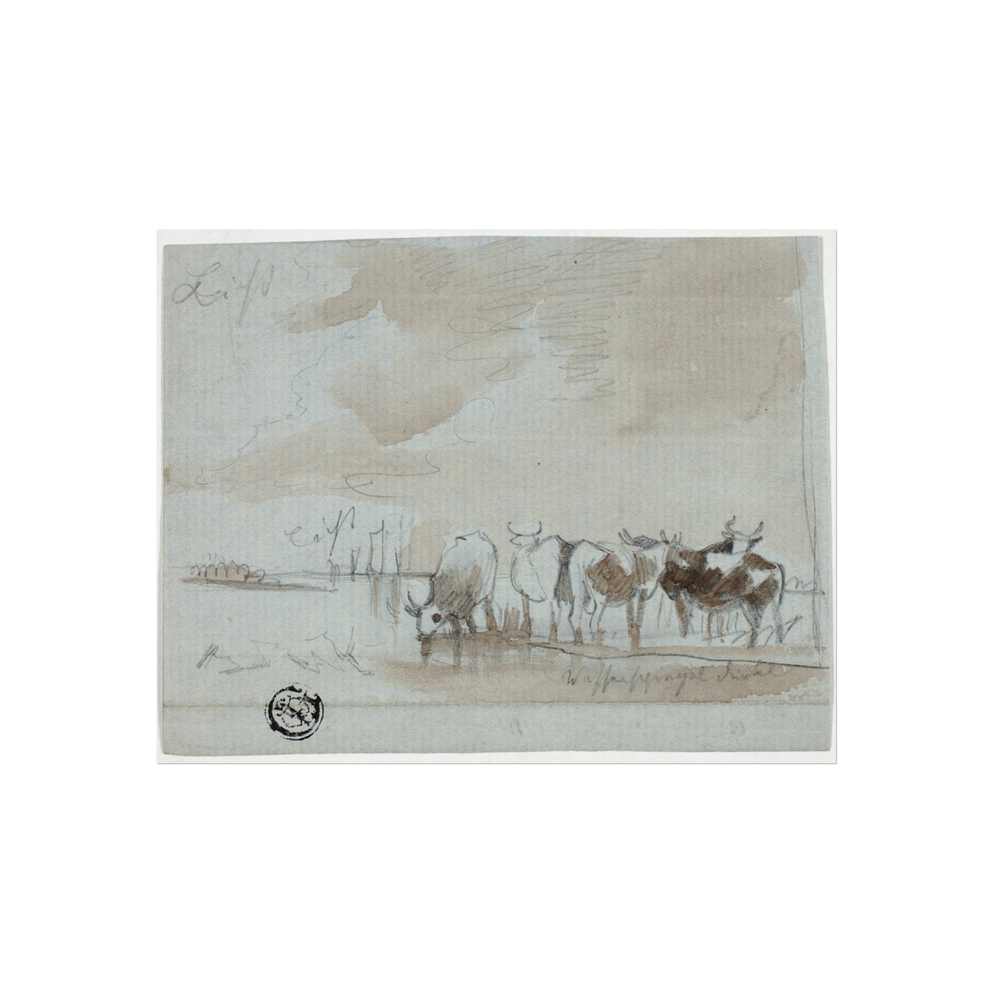 Aelbert Cuyp - Cattle in Water | Fine Art Poster