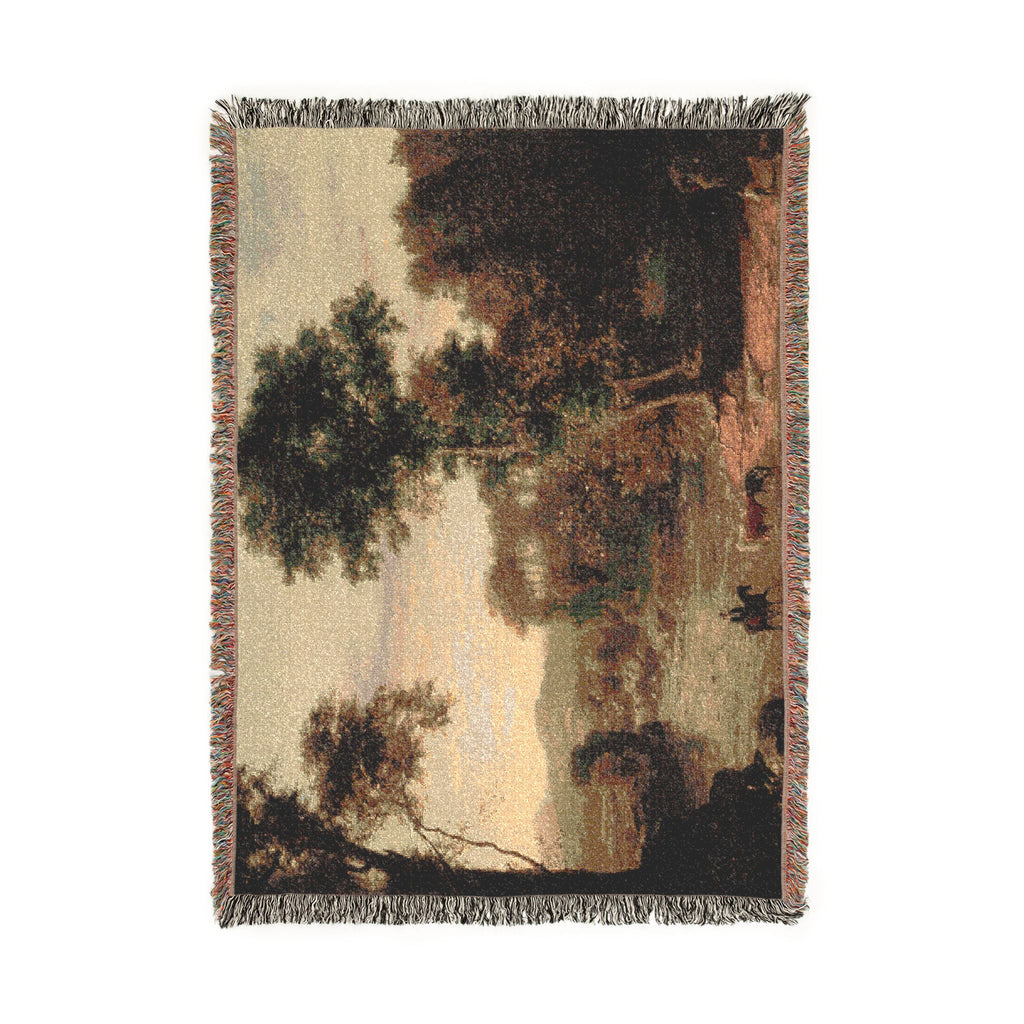 George Inness - Crossing the Ford | Woven Tapestry Blanket