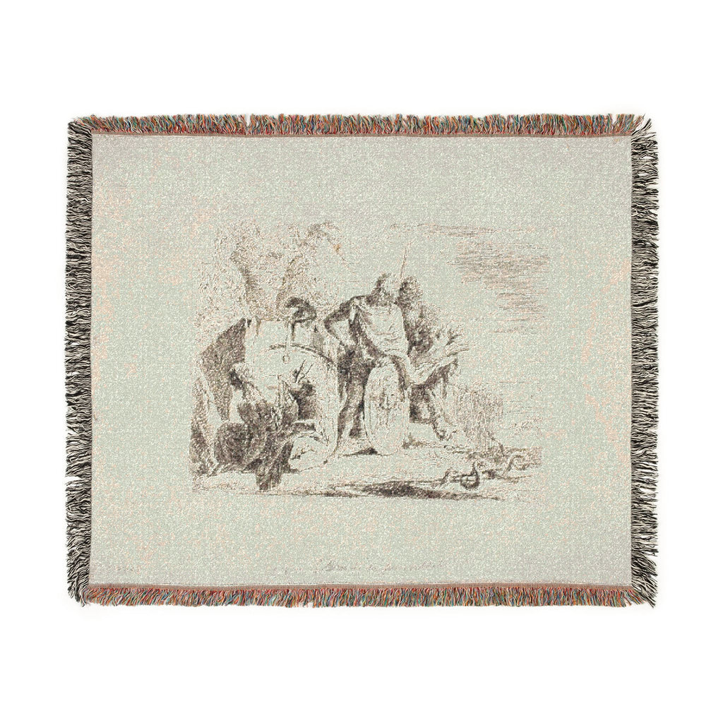 Giovanni Battista Tiepolo - The Astrologer and the Young Soldier, from Capricci | Woven Tapestry Blanket
