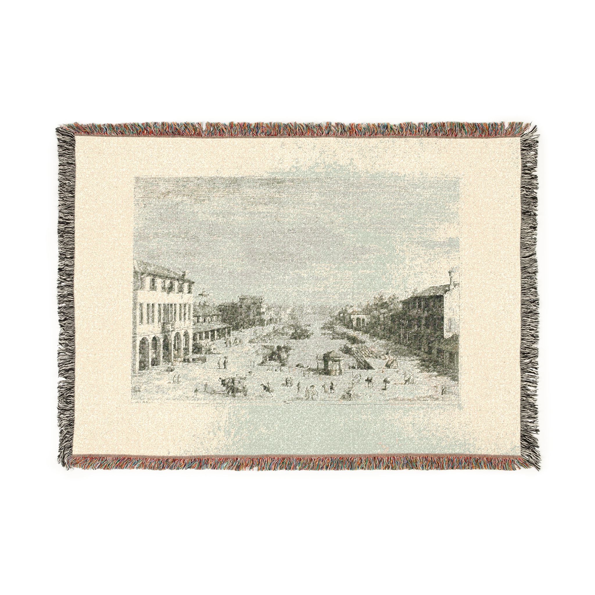 Canaletto - Mestre, from Vedute | Woven Tapestry Blanket