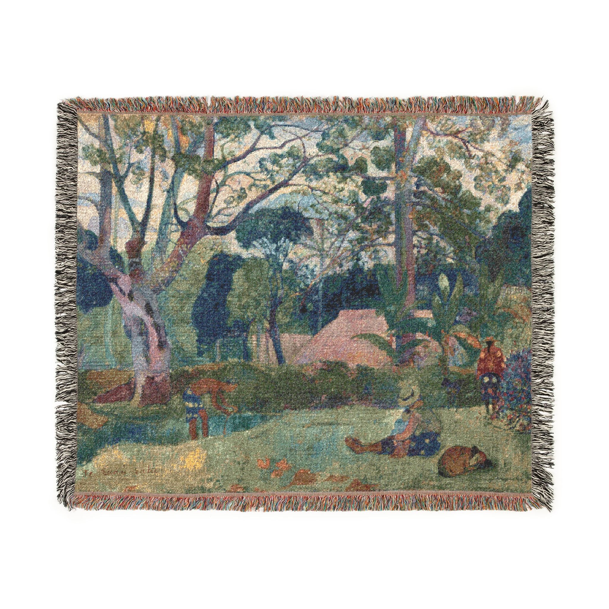 The Big Tree Paul Gauguin Tapestry Blanket