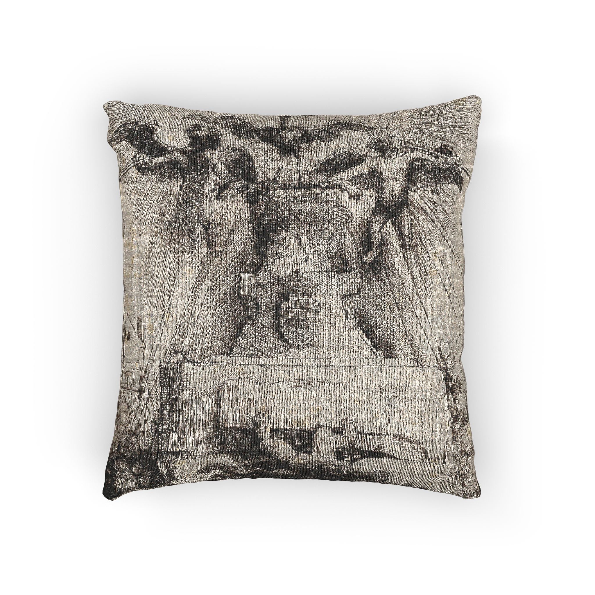 Rembrandt van Rijn - The Phoenix or The Statue Overthrown | Woven Pillow
