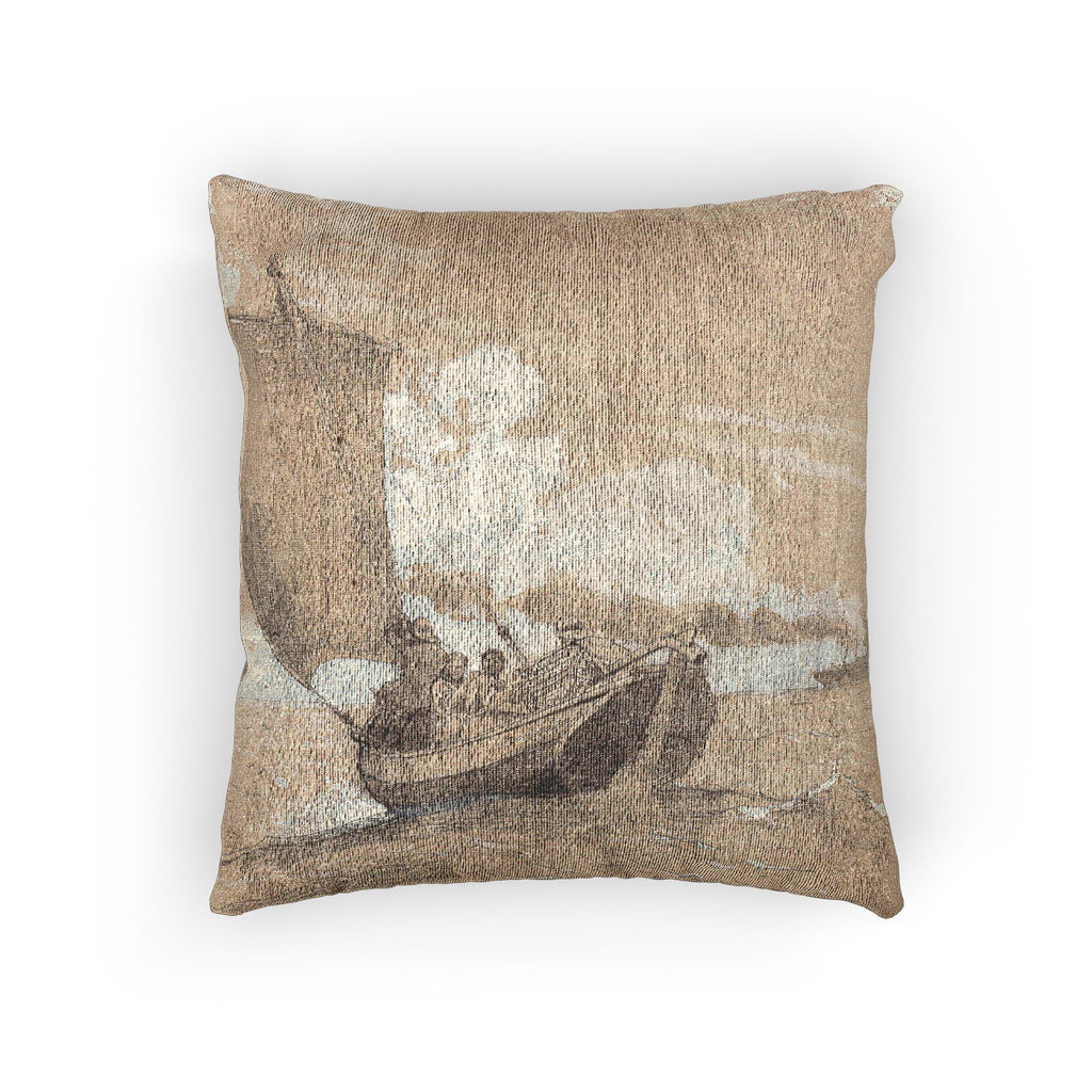 Winslow Homer - Fishing off Scarborough | Woven Pillow