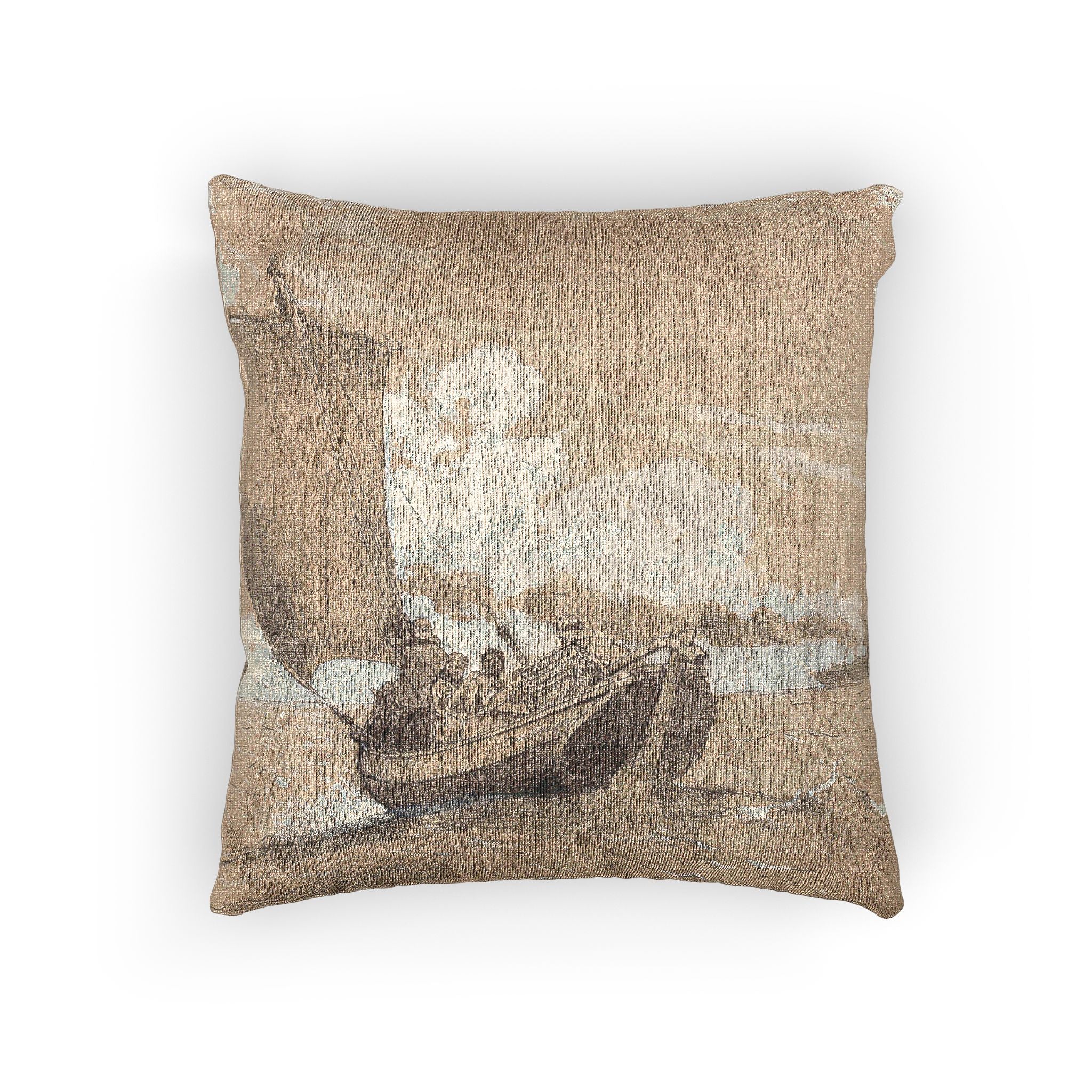 Winslow Homer - Fishing off Scarborough | Woven Pillow