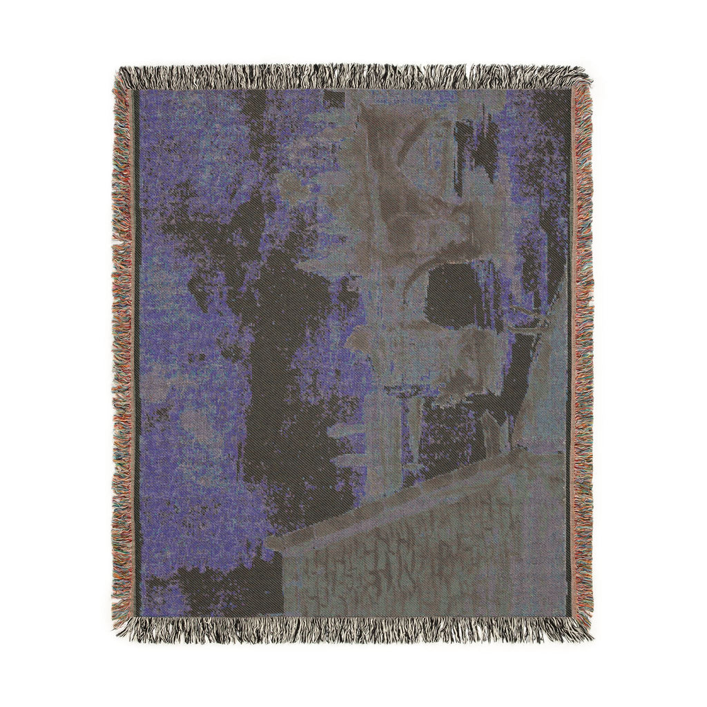 Eugène Delacroix - The Old Bridge at Mantes | Woven Tapestry Blanket