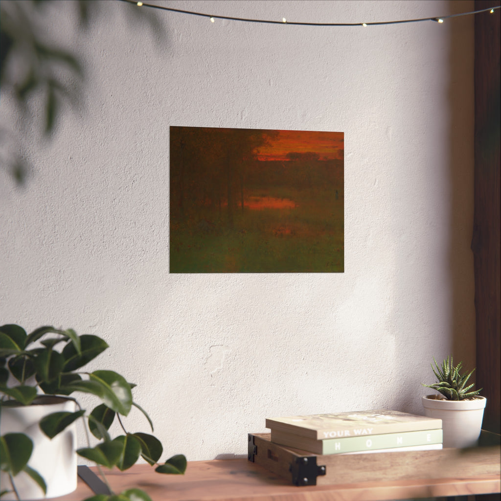 George Inness - Landscape, Sunset | Fine Art Poster