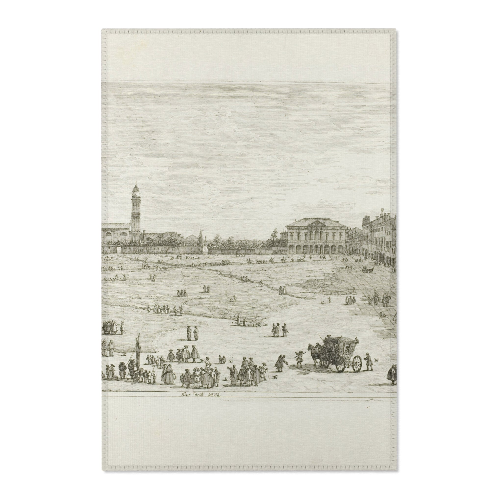 Canaletto - Prà della Valle, from Vedute | Area Rug