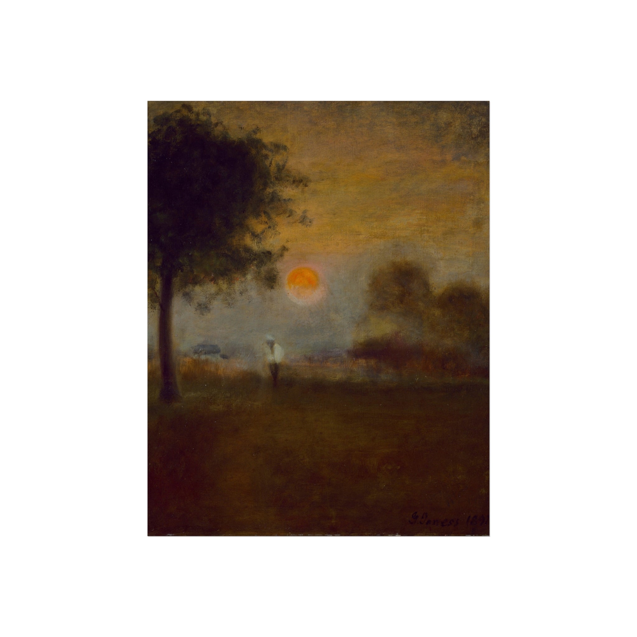 George Inness - Moonrise | Fine Art Poster