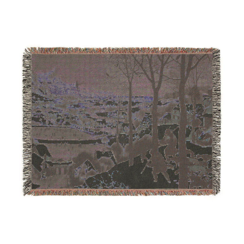 The Hunters in the Snow Woven Blanket - Bruegel Fine-Art Tapestry Throw