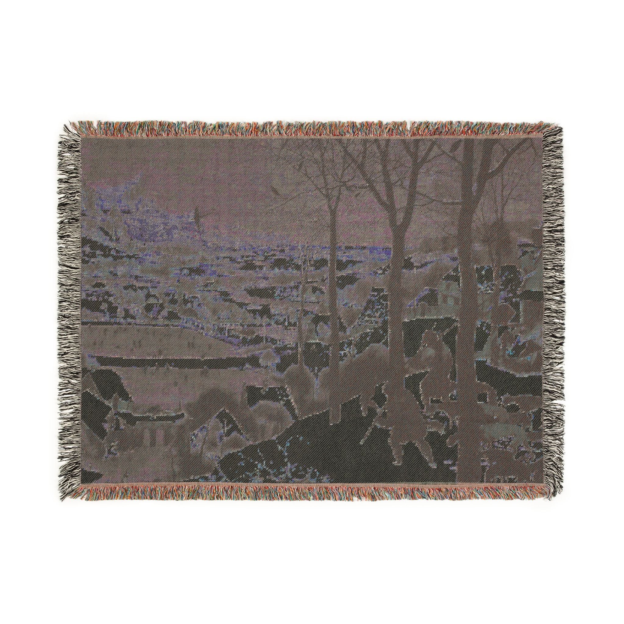 The Hunters in the Snow Woven Blanket - Bruegel Fine-Art Tapestry Throw